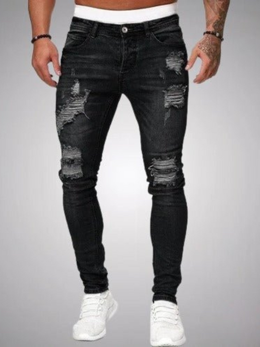 Zerrissene Jeans für Herren | Slim Fit 0