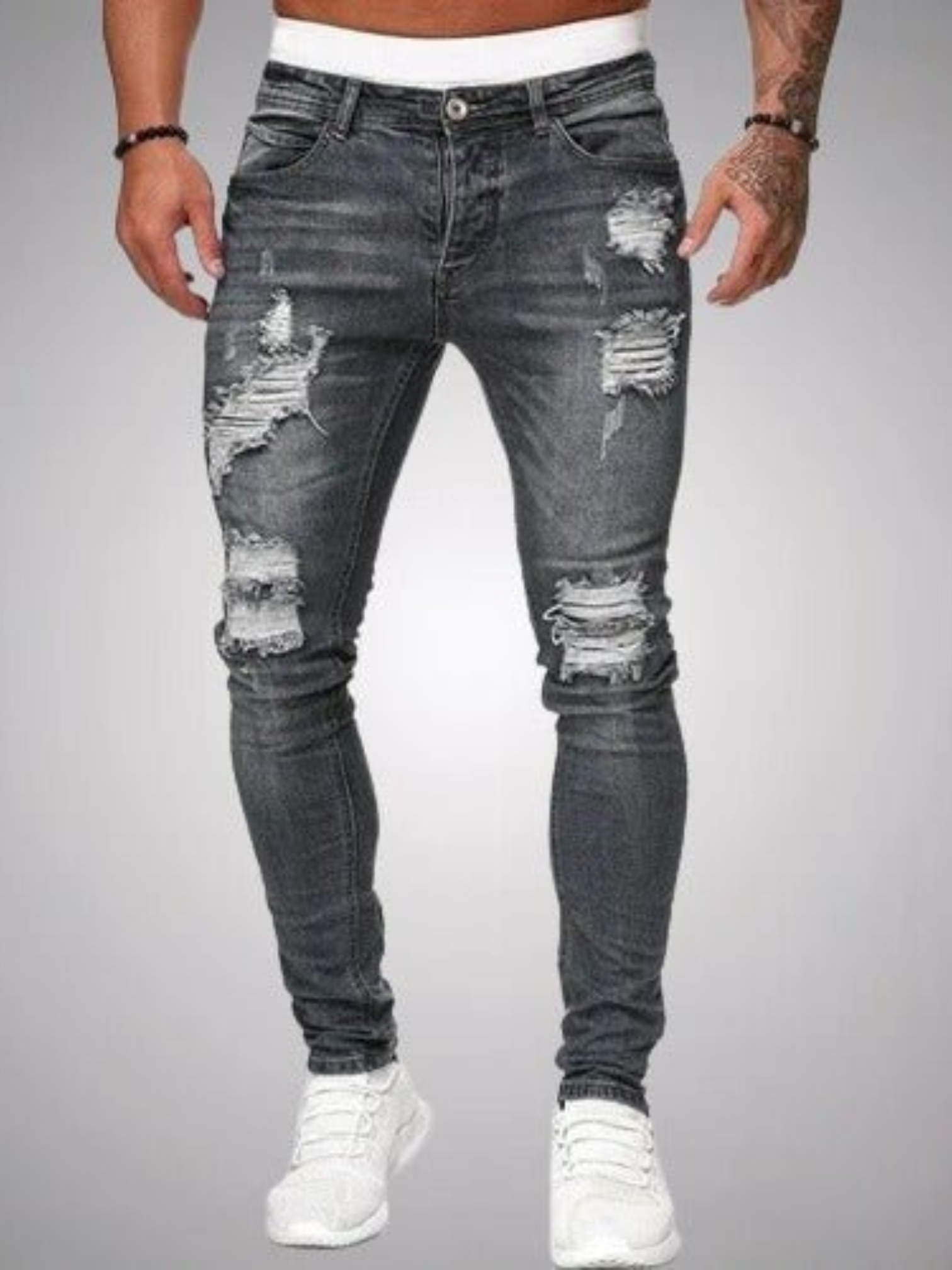 Zerrissene Jeans für Herren | Slim Fit 4
