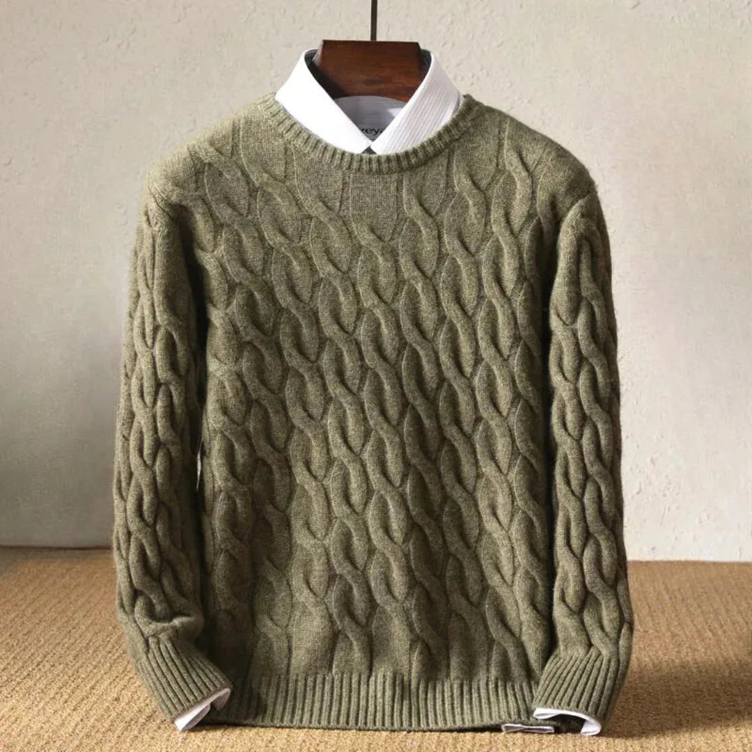 Zopfstrickpullover für Damen und Herren | Klassische Passform 1