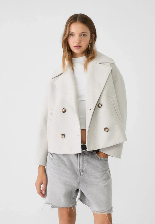 Zweireihige Jacke für Damen | Kurzer Schnitt 0