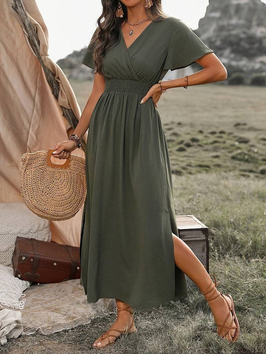 Damen Kurzarmkleid - Stylisch, Bequem & Atmungsaktiv für Frühling & Sommer