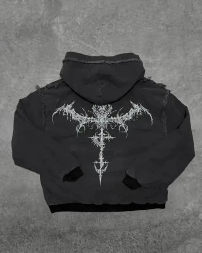 Baron | Vogelscheuche Canva Hoodie met Rits