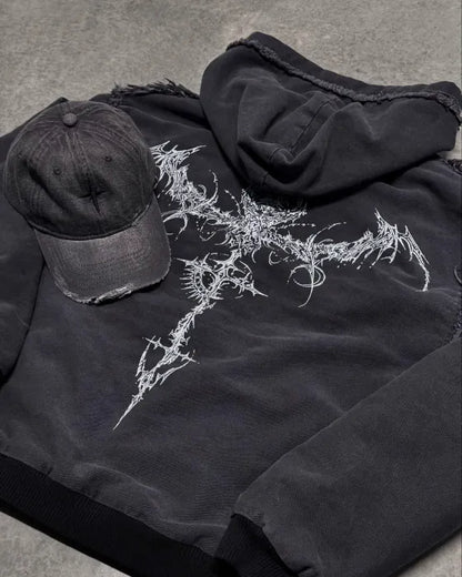 Baron | Vogelscheuche Canva Hoodie met Rits